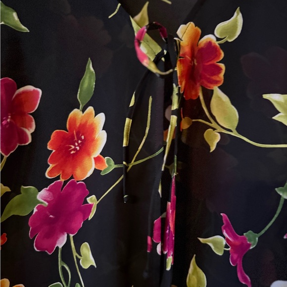 Worthington Floral Long Sleeve Dress Two Piece Set - Picture 8 of 12